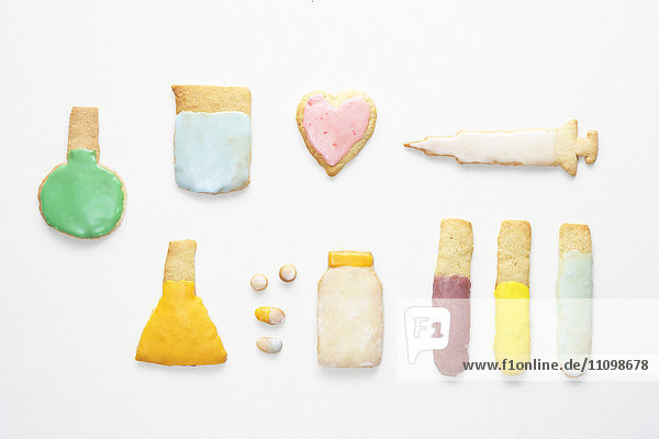 Cookies of laboratory equipment and healthcare