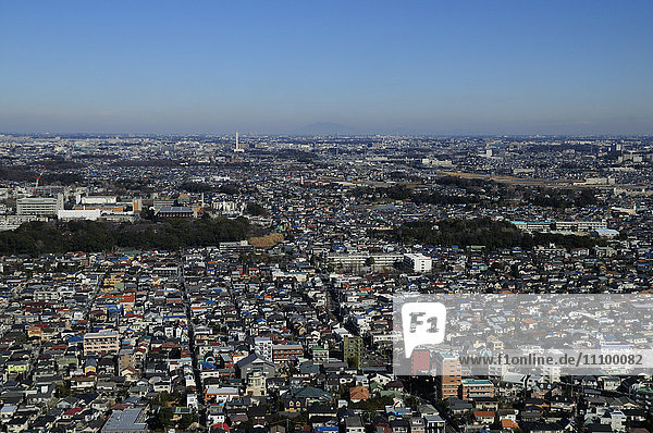 Stadtbild der Stadt Ichikawa  Präfektur Chiba  Honshu  Japan