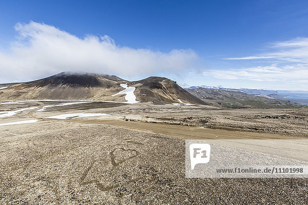 Blick in den Stratovulkankrater Snaefellsjokull  Snaefellsnes-Nationalpark  Snaefellsnes-Halbinsel  Island  Polarregionen