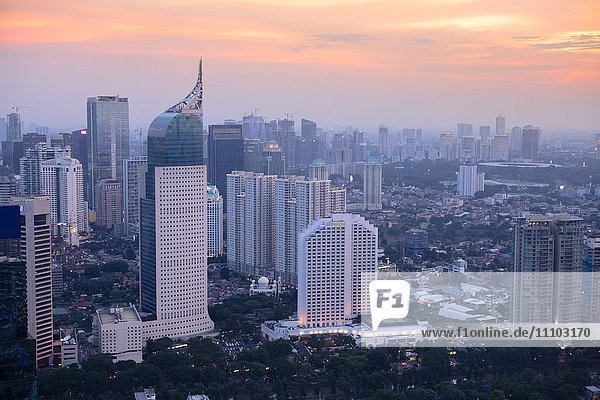 Skyline  Jakarta  Indonesien  Südostasien