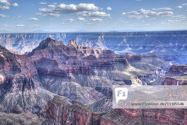From Bright Angel Point  North Rim  Grand Canyon National Park  UNESCO World Heritage Site  Arizona  United States of America  North America