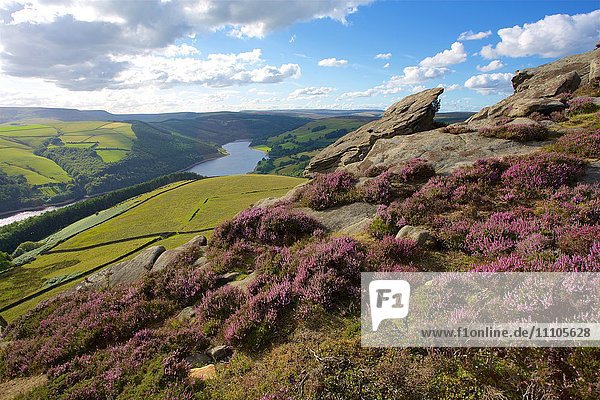 View from Derwent Edge Peak District National Park Derbyshire England United Kingdom Europe