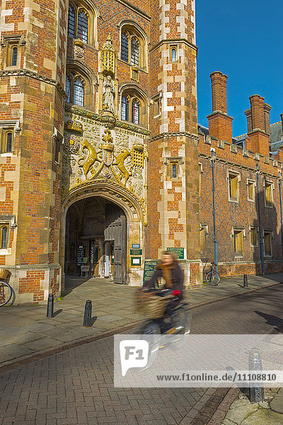 St. John's College Gate  Universität Camrbridge  Cambridge  Cambridgeshire  England  Vereinigtes Königreich  Europa