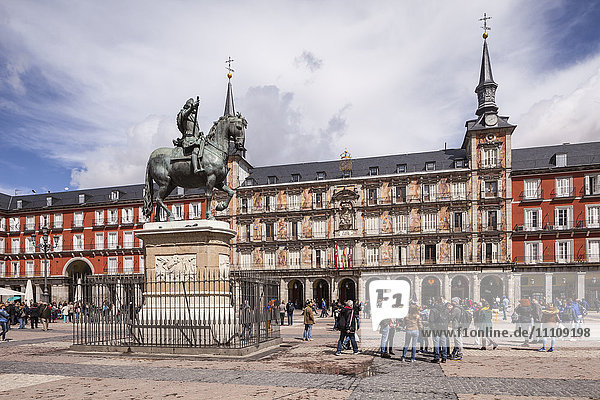 Plaza Mayor in Madrid  Spanien  Europa