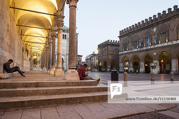 Italien  Lombardei  Cremona  Piazza del Comune  das Gerichtsgebäude