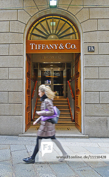 Europa   Italien   Lombardei  Mailand   Via della Spiga   Tiffany & Co   Juweliergeschäft