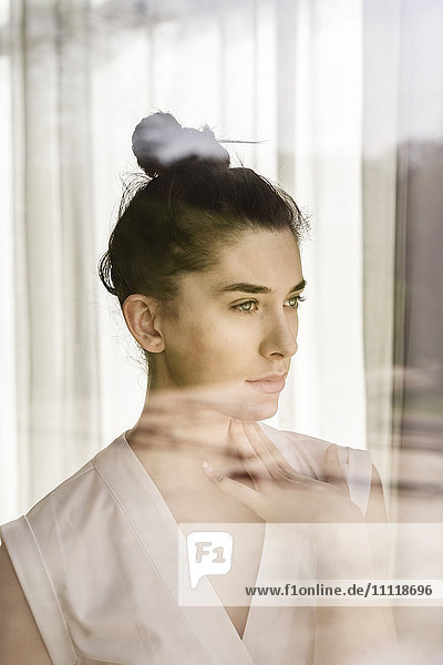 Portrait of young woman