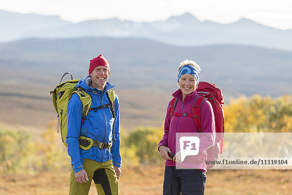 Smiling hikers