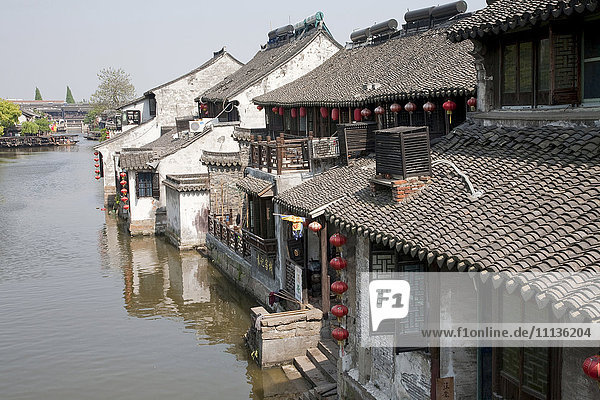 Traditionelle Suzhou-Häuser am Fluss
