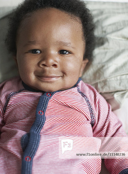 Smiling African American baby