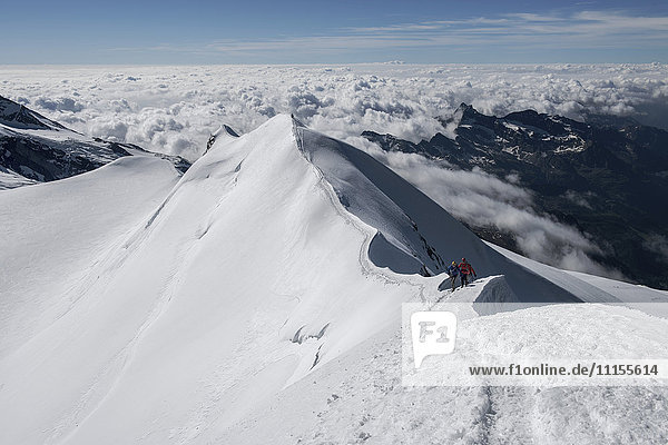 Italy  Gressoney  Alps  Castor  mountaineers