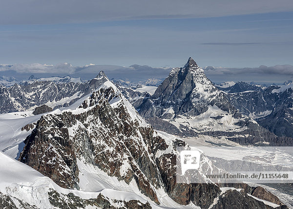 Italy  Gressoney  Alps  Zermatt and the Matterhorn