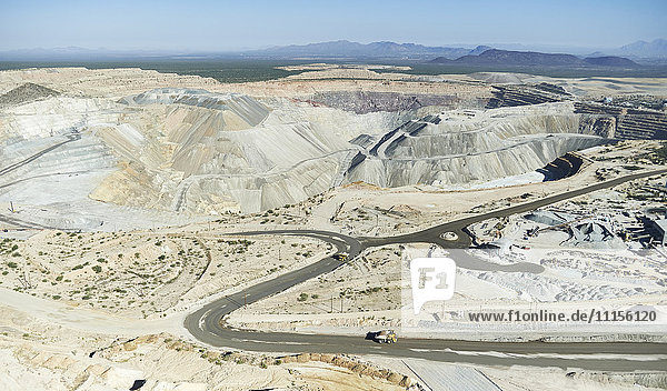 USA  Arizona  Aerial view of a working Gold Mine south of Tucson