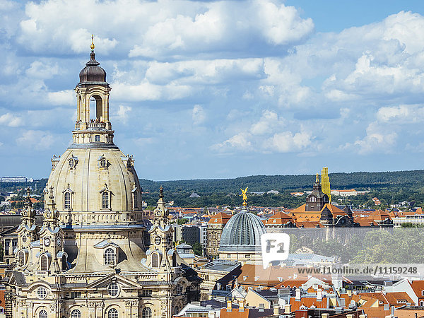 Deutschland  Dresden  Kuppel der Frauenkirche in der Altstadt