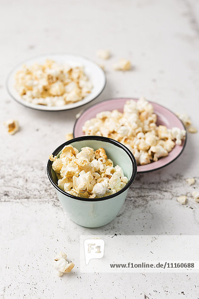 Popcorn in bowls