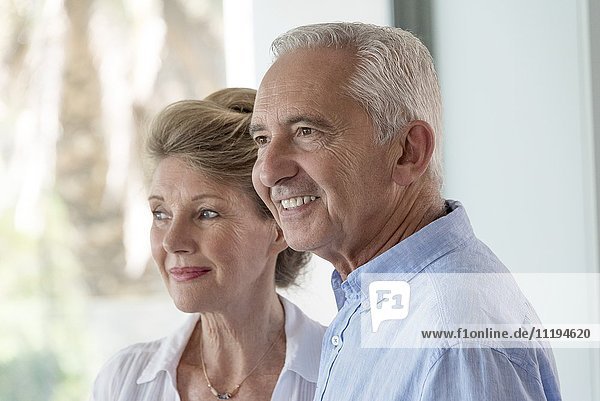 Close-up of happy senior couple