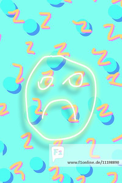 Abstraktes trauriges Emoji-Gesicht Animation