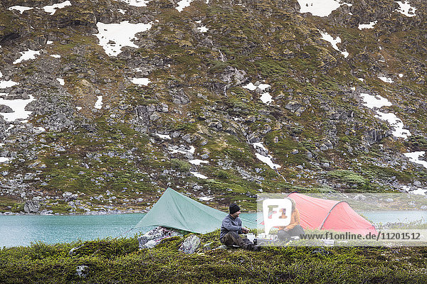 Camping in den Bergen