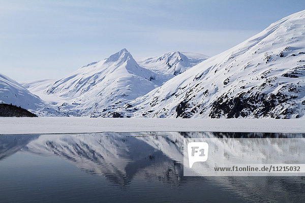 'Portage Lake at spring break-up  Southcentral Alaska; Alaska  United States of America'