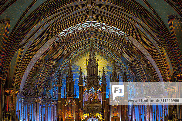 Interior of Notre Dame Basilica; Montreal  Quebec  Canada