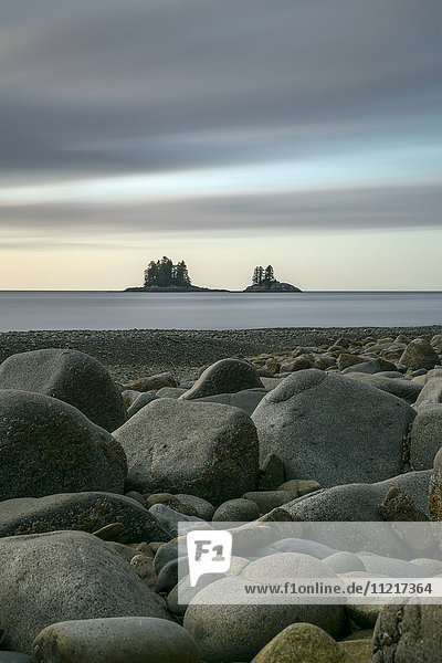 Long exposure image of the clouds over the ocean; Haida Gwaii  British Columbia  Canada