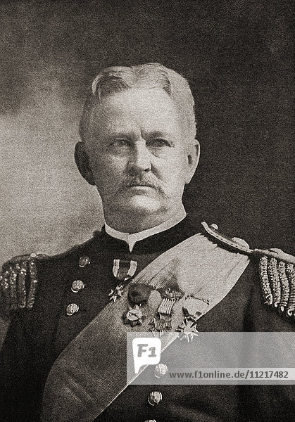 Wesley Merritt   1836 - 1910. General in der Armee der Vereinigten Staaten während des Amerikanischen Bürgerkriegs und des Spanisch-Amerikanischen Krieges. Aus The History of Our Country  veröffentlicht 1900.