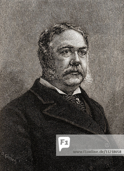 Chester Alan Arthur  1829 –1886. American attorney  politician and 21st President of the United States of America. From The History of Our Country  published 1900