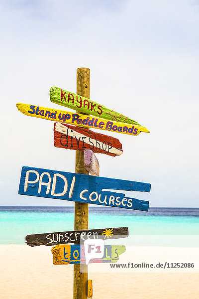 Curaçao Cas Abou Strand Schild