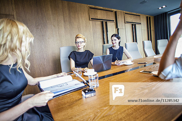 Businesswomen having a meeting in conference room