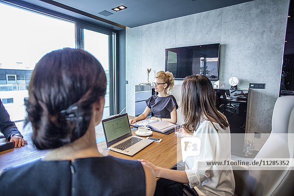 Businesswomen having a meeting in conference room