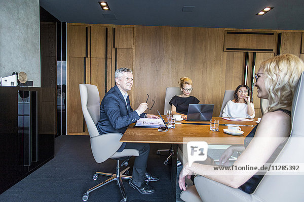 Businesswomen having a meeting in conference room