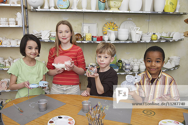 Children in Pottery Studio