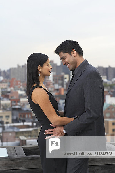 Couple on Balcony  Soho  New York City  New York  USA