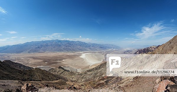 Panorama from Dante's View  viewpoint  Death Valley National Park  Panamint Range behind  Mojave Desert  California  USA  North America