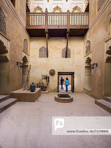 Innenhof vom Schloss von Jabrin  Jabreen  Bahlat  Ad Dakhiliyah Region  Sultanat von Oman