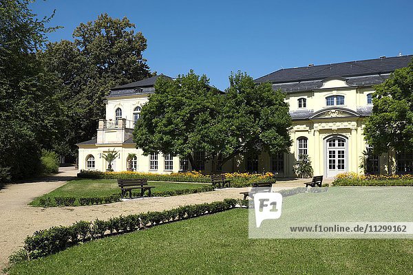 Teehaus und Orangerie im Schlosspark Altenburg  Altenburg  Thüringen  Deutschland  Europa