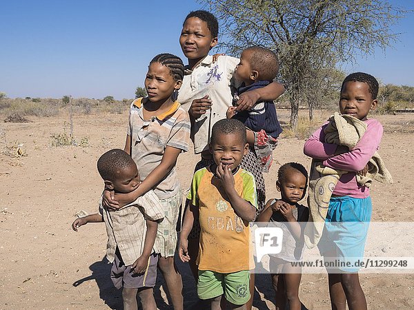 Rural family  young children  Botswana  Africa