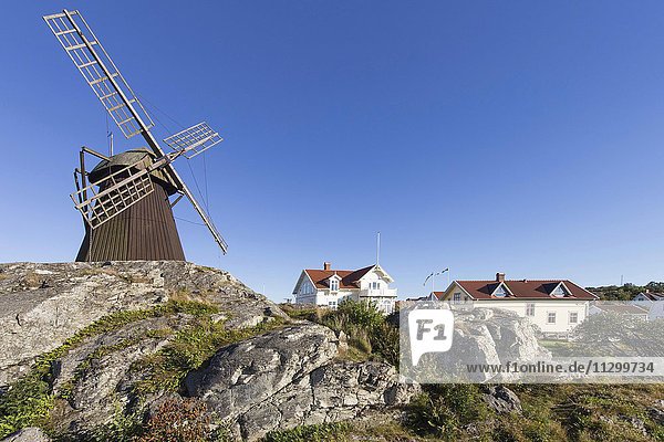 Windmühle  Fiskebäckskil  Bohuslän  Westschweden  Schweden  Europa