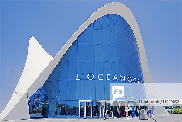 L'Oceanogràfic  Ozeanographische Aquarium  Stadt der Künste und der Wissenschaften  Valencia  Comunidad Autonoma de Valencia  Spanien  Europa