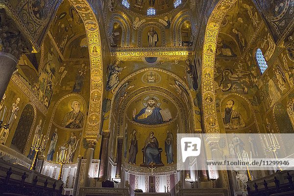 Palastkapelle  Cappella Palatina  Palazzo Reale  Palermo  Sizilien  Italien  Europa