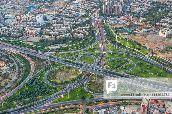 Iran  Teheran City  Teheran city from Milad Tower.  Modarres expressway