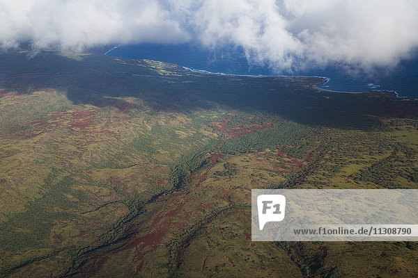 Molokai  aerial  coast  island  isle  USA  Hawaii  America
