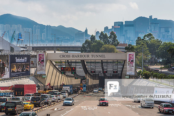 Hongkong Stadt  Cross Harbour Tunnel