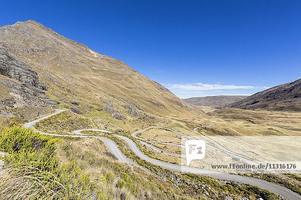 Peru Anden Cordillera Blanca Huascaran Nationalpark Serpentinenstraße auf dem Weg zum Pastoruri Gletscher