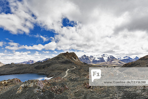 Peru  Anden  Cordillera Blanca  Huascaran Nationalpark  Nevado Mururaju  Pastoruri Gletschersee