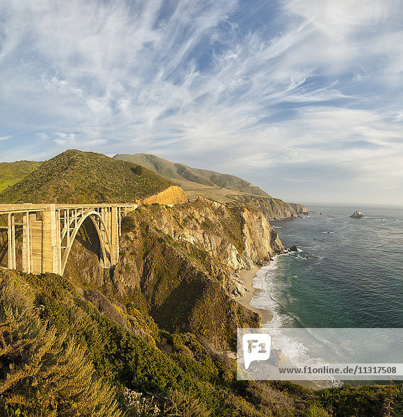 USA  Kalifornien  Küste  Big Sur  Bixby-Brücke