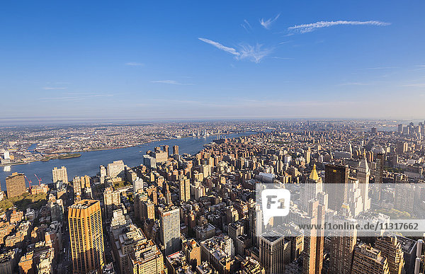USA New York City Blick von oben auf Midtown Manhattan