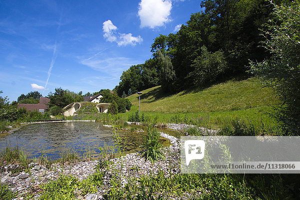 earth house green roof Switzerland