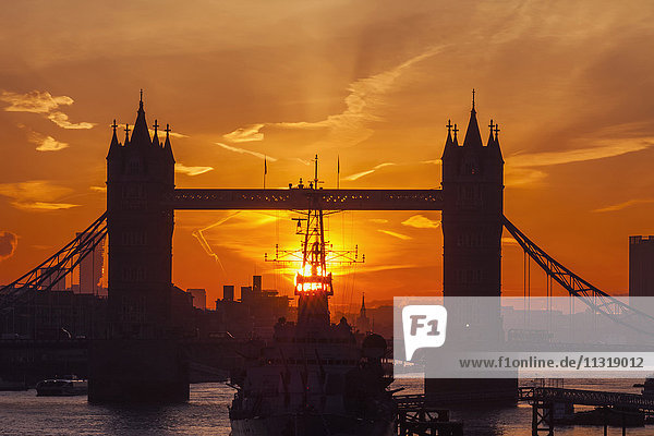 England  London  Tower Bridge at Dawn