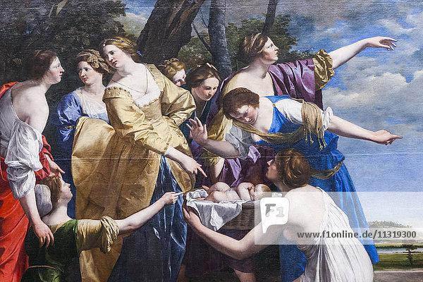 England London Trafalgar Square National Gallery Painting of The Finding of Moses by Orazio Gentileschi dated 1630